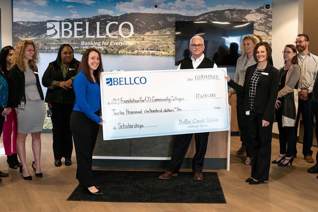 Bellco presents a check to the Foundation for CO Community Colleges.