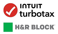 TurboTax H&R Block logos